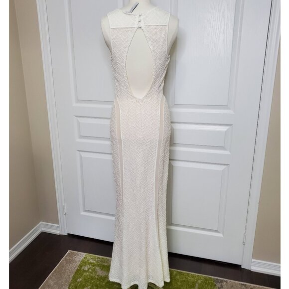 Guess Maxi Dress Cream Size S - Picture 3 of 7